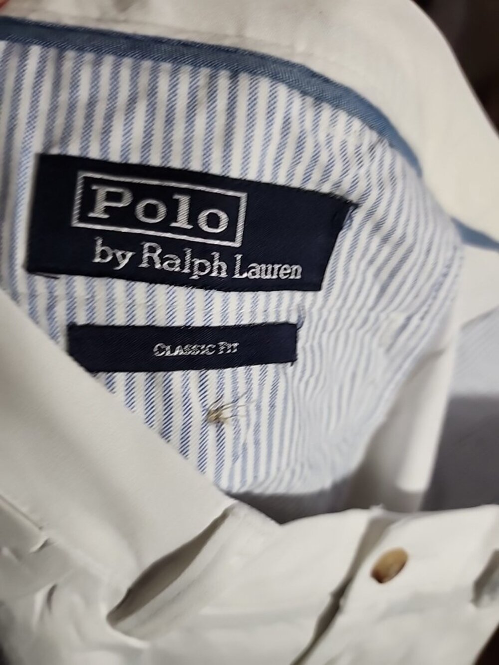 Polo Ralph Lauren Classic Fit White Chino Pants Men’s 35x30 Cotton Dry Cleaned - Picture 4 of 13